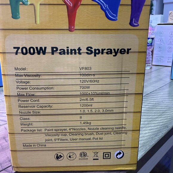 700W Paint Sprayer – Model VF803 – Used, Tested & Working - Picture 4 of 7